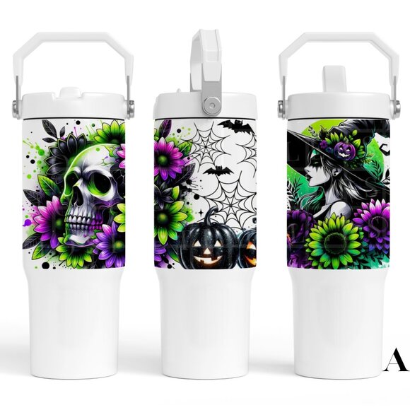 Halloween  30 oz Tumbler with flip straw, Horror Friends, Scary Horror Character - Picture 1 of 1